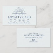 Modern Boho Sun and Beach Wave Loyalty Card Visitenkarte (Vorne/Hinten)