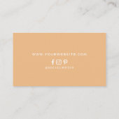 Modern Boho Sun Business Card Visitenkarte (Rückseite)