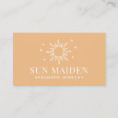 Modern Boho Sun Business Card Visitenkarte (Vorderseite)