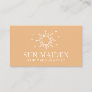 Modern Boho Sun Business Card Visitenkarte