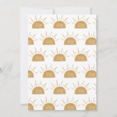 Modern Boho Sunshine in Mustard Birth Ankündigung (Rückseite)