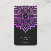 Modern Boho Tarot Lila Mandala Spirituelle Lotus Visitenkarte (Vorderseite)