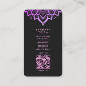 Modern Boho Tarot Lila Mandala Spirituelle Lotus Visitenkarte (Rückseite)