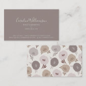 Modern Boho Taupe Botanical Simple Trendy Visitenkarte (Vorne/Hinten)