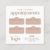 Modern Boho Terracotta Beauty Hair Salon Terminkarte (Rückseite)