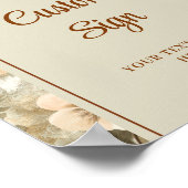 Modern Boho Terracotta Beige Olive Floral Custom  Poster (Ecke)