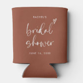 Modern Boho Terracotta Brautparty Dosenkühler (Rückseite)