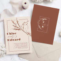 Modern Boho Terracotta Burnt Orange Wedding