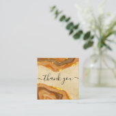 modern boho terracotta danke für Ihre bestellung Quadratische Visitenkarte (Stehend Vorderseite)