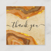 modern boho terracotta danke für Ihre bestellung Quadratische Visitenkarte (Vorderseite)
