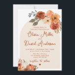 Modern Boho Terracotta Fall Pumpkin Herbsthochzeit Einladung<br><div class="desc">Set den Ton für Ihre Herbstfeier mit diesen charmanten Herbst in Liebe Boho Floral Pumpkin Hochzeit Einladungen. Mit warmen Herbsttönen, zarten Boho-Blumen und Kürbis-Akzenten, erwecken diese Einladungen das Wesen der Saison mit rustikaler Eleganz. Das Design ist perfekt für gefallene oder boho-inspiriert Hochzeiten geeignet und ist vollständig anpassbar, sodass Sie alle...</div>