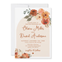 Modern Boho Terracotta Fall Pumpkin Herbsthochzeit