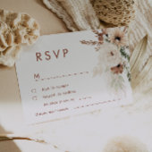 Modern Boho Terracotta Fall & Summer Wedding RSVP Karte