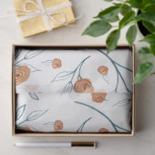 Modern BOHO Terracotta Floral Seidenpapier (Geschenk)