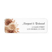 Modern Boho Terracotta Floral Wedding Address (Vorne)