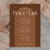 Modern Boho Terracotta Hair Nails Salon Preisliste