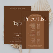 Modern Boho Terracotta Hair Nails Salon Preisliste