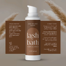 Modern Boho Terracotta Lash Bath Cleanser Wrapper Rechteckiger Aufkleber