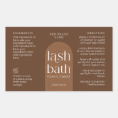 Modern Boho Terracotta Lash Bath Cleanser Wrapper Rechteckiger Aufkleber (Vorderseite)