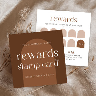 Modern Boho Terracotta Schönheitssalon Treuekarte