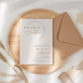 Modern Boho Terracotta Script Probe Dinner Einladung