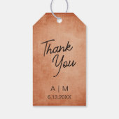 Modern Boho Terracotta Tile Macrame Geschenkanhänger (Rückseite)