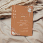 Modern Boho Terracotta Wedding Einladung