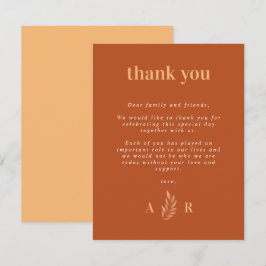 Modern Boho Terracotta Wedding Vielen Dank