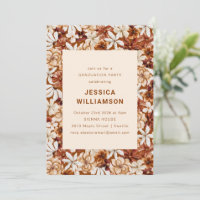 Modern Boho Terracotta Wildblumen Abschluss