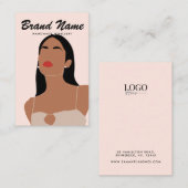 Modern Boho Trendy Woman Ohrringe Display Visitenkarte (Vorne/Hinten)