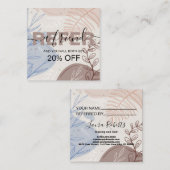 Modern boho Tropical Monstera Empfehlungskarte (Vorne/Hinten)