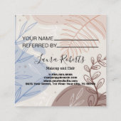 Modern boho Tropical Monstera Empfehlungskarte (Rückseite)