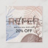 Modern boho Tropical Monstera Empfehlungskarte (Vorderseite)