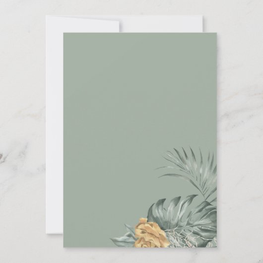 Modern Boho Tropical Monstera Leaf Brautparty Einladung (Rückseite)