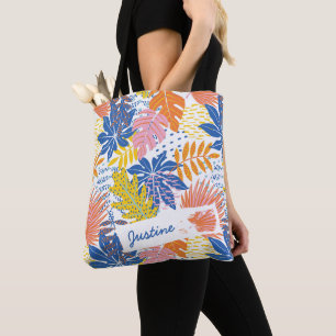 Modern Boho Tropical Palm Blätter Custom Tasche