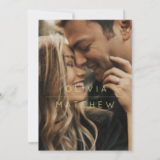 Modern Boho Turquoise Wedding Foto Einladung (Rückseite)