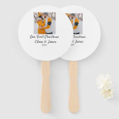 Modern boho unser erstes Weihnachts-Foto Fächer (Vorne und Hinten)