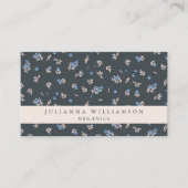 Modern Boho Vintag Soft Black Garden QR Visitenkarte (Vorderseite)