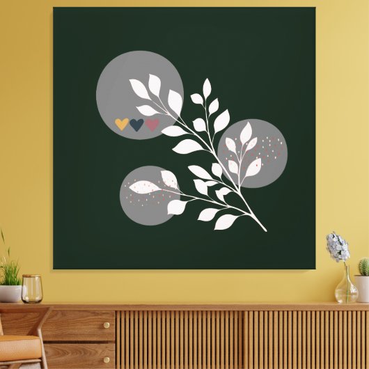 Modern Boho Wall Poster Leinwanddruck (Insitu (Wohnzimmer))