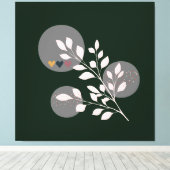 Modern Boho Wall Poster Leinwanddruck (Insitu (Holzboden))