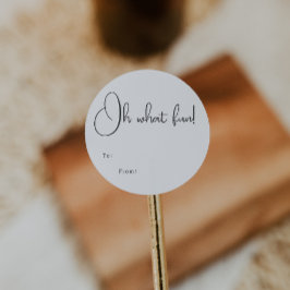 Modern Boho, was für ein Spaß! Runder Aufkleber