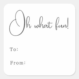 Modern Boho, was Spaß macht Quadratischer Aufkleber