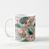 Modern Boho Wasserfarbe Tropenflora  Kaffeetasse (Links)