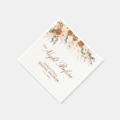 Modern Boho Watercolor Night Before Bridal Shower Serviette (Ecke)