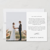 Modern Boho Wedding Dankeskarte (Rückseite)