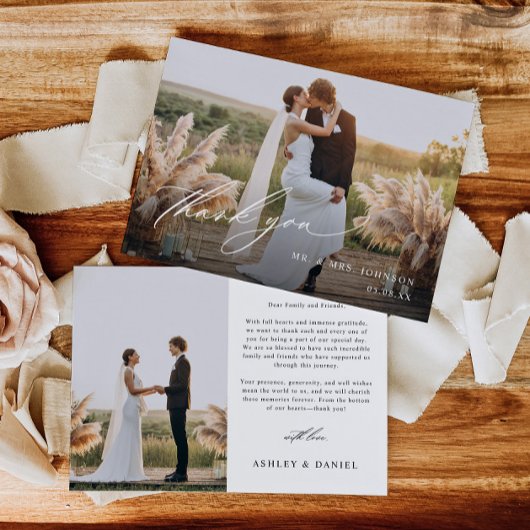 Modern Boho Wedding Dankeskarte