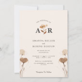 Modern Boho Wedding Einladung (Vorderseite)