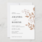 Modern Boho Wedding Einladung (Vorderseite)