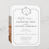 Modern boho Wedding Invitation Einladung (Vorne/Hinten)