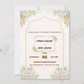 Modern Boho Wedding Invitation, Neutral Earth Tone Einladung (Vorderseite)